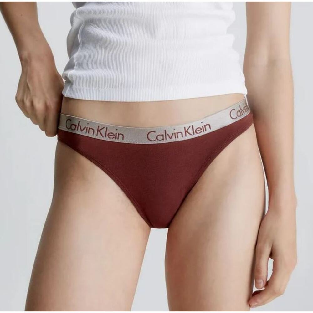 Calvin Klein Women's Ultimate Cotton Thong 2PK LARGE